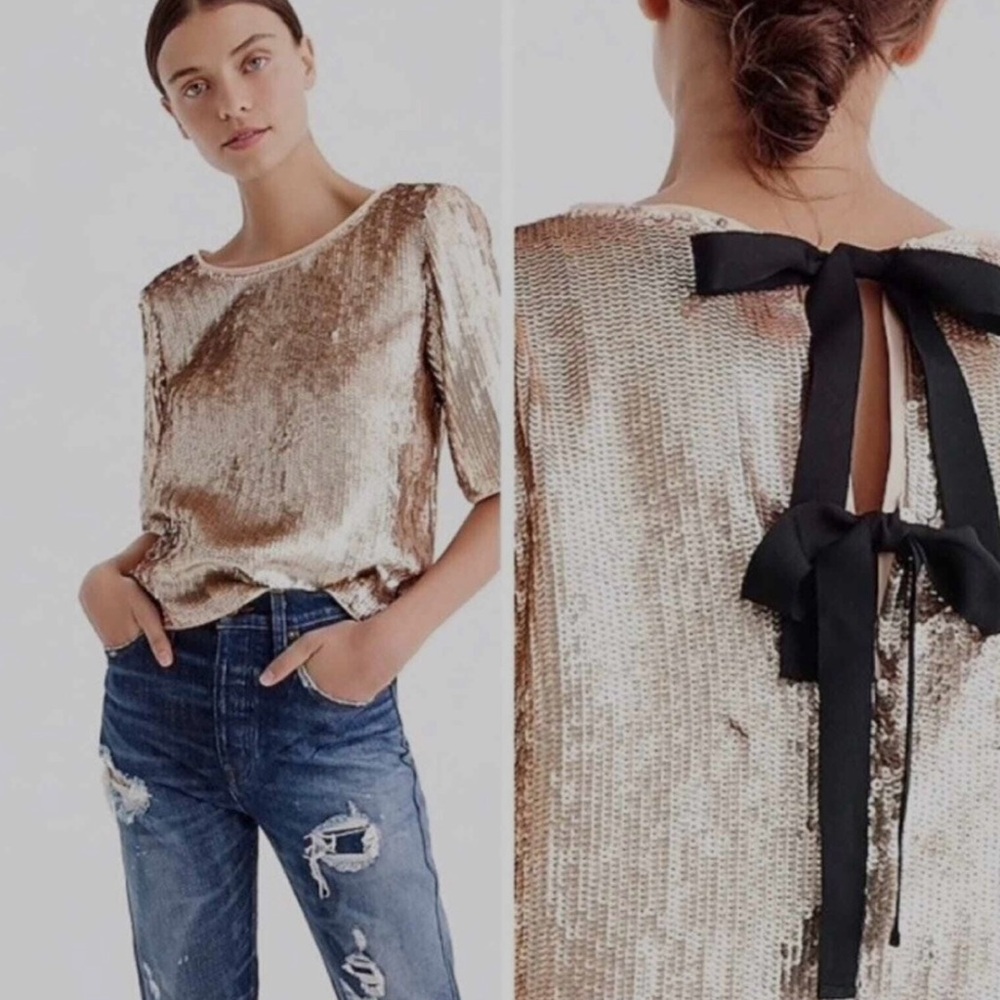 J Crew silver sequins - Picture 3 of 6